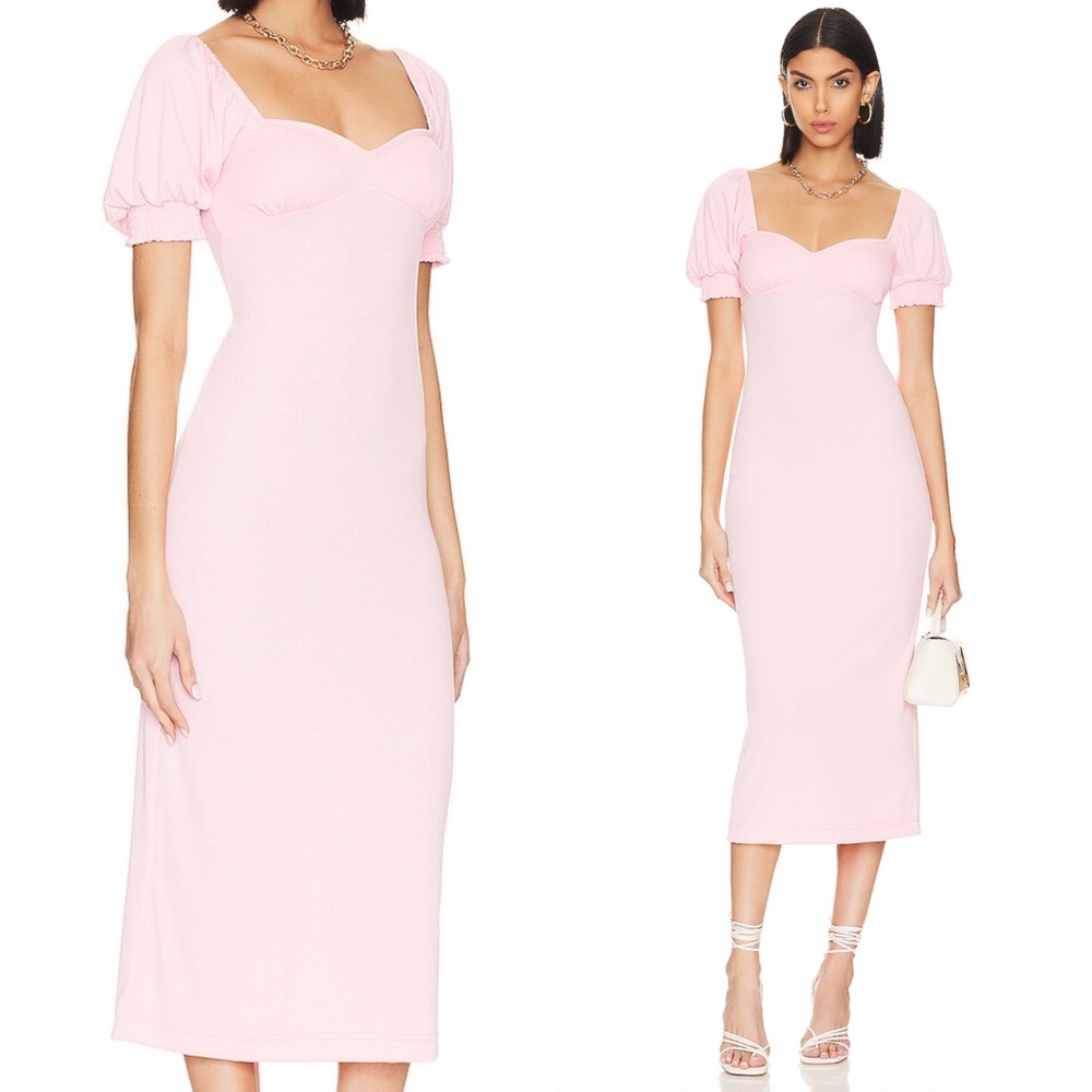 Free People Beach Bel Air Midi Dress in Pink Rose Sz. XS Sz. 0/2 BNWT OB1618938